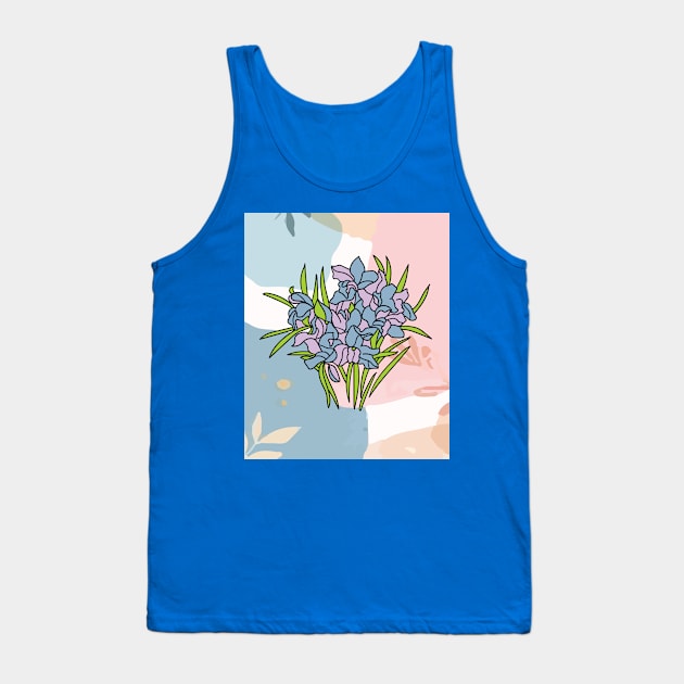 Vintage Flowers Orchids Colorful Tank Top by flofin